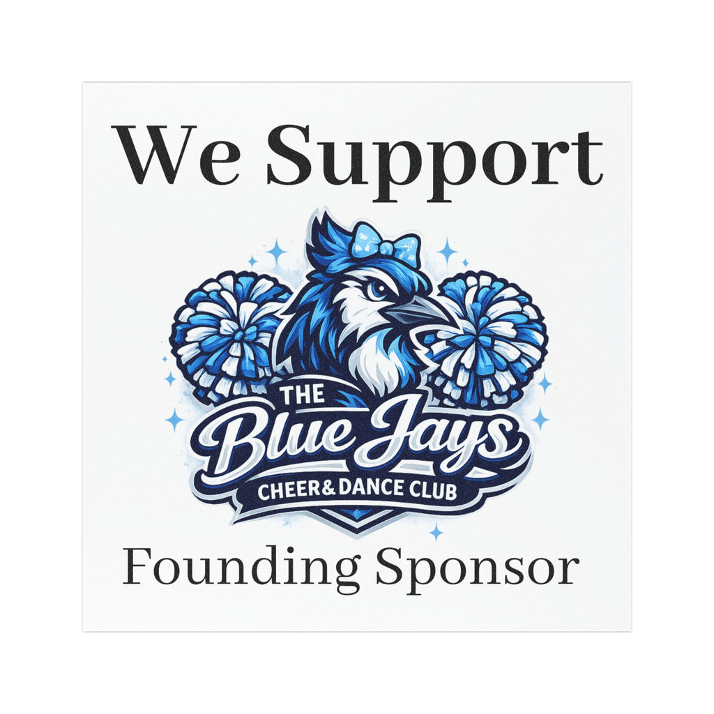 Blue Jays Cheer & Dance Club Founding Sponsor Car Magnet | Square Supporter Logo