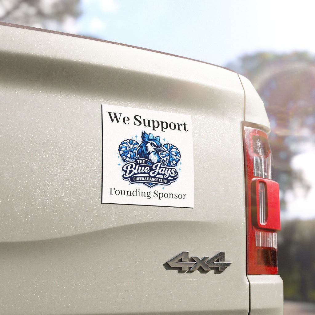 Blue Jays Cheer & Dance Club Founding Sponsor Car Magnet | Square Supporter Logo