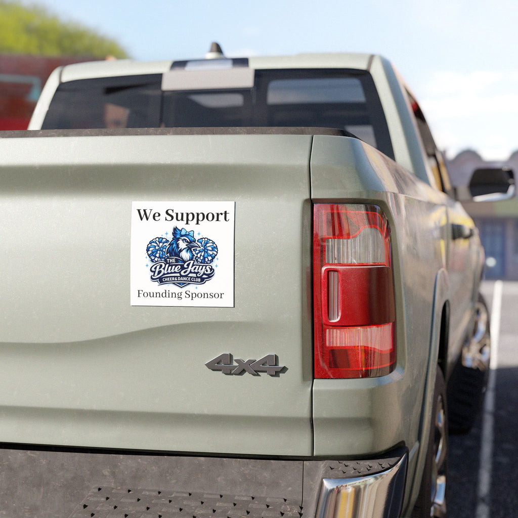 Blue Jays Cheer & Dance Club Founding Sponsor Car Magnet | Square Supporter Logo