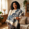 Blue Jays Cheer & Dance Club Woven Blanket | Mascot Pom-Poms School Spirit Throw